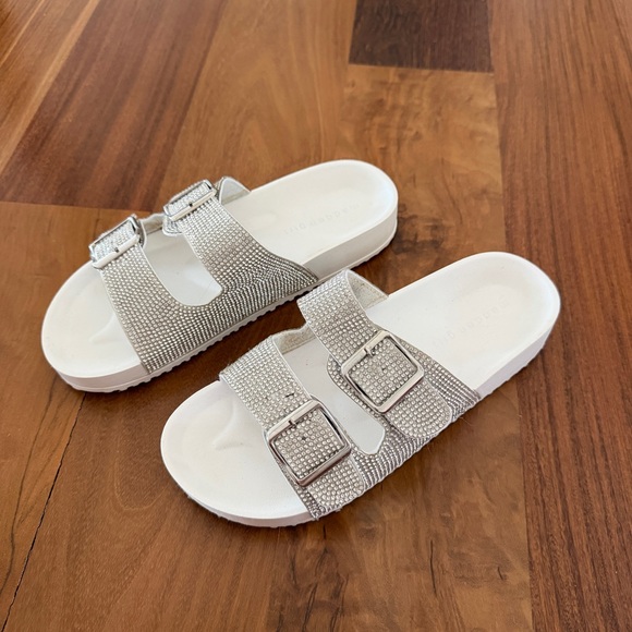 Madden Girl Rhinestone Slide Sandals - Picture 4 of 5